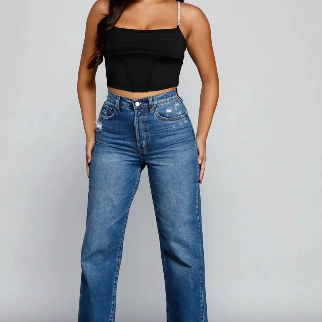 Windsor Gleam And Glow Rhinestone Bustier Top Women’s Small Black Cropped Satin - Image 4