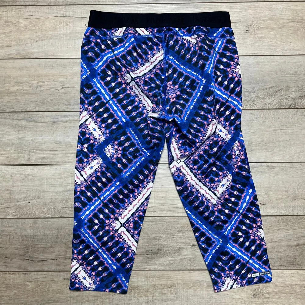 Hurley Tie Dye Crop Athletic Leggings Size Medium - Image 2