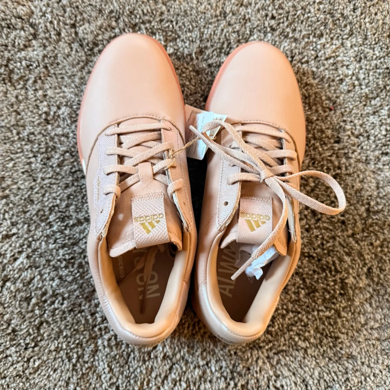NWT Adidas W Adicross Retro Golf‎ Shoes Women Sz 7.5 Peach Pink Leather Sneakers - Image 8