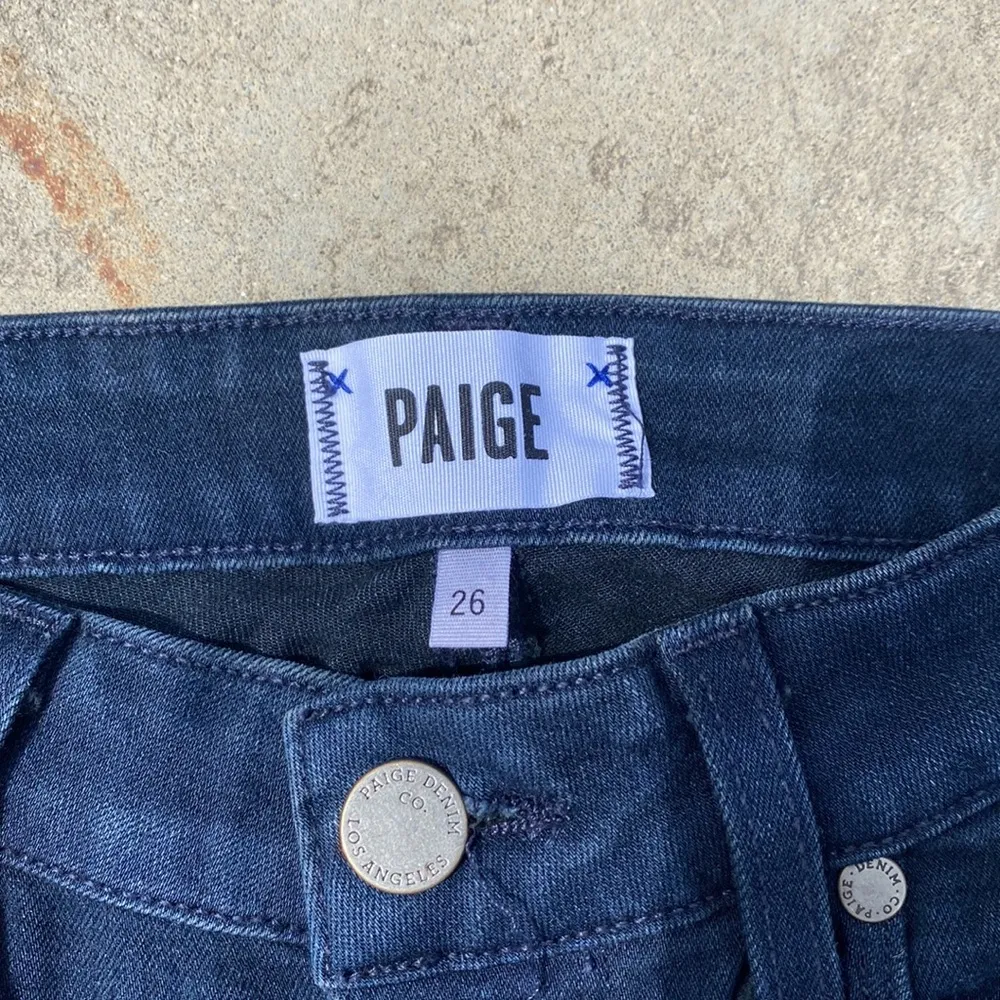 PAIGE Verdugo Ankle Dark Wash Skinny Jeans 26 - Image 3