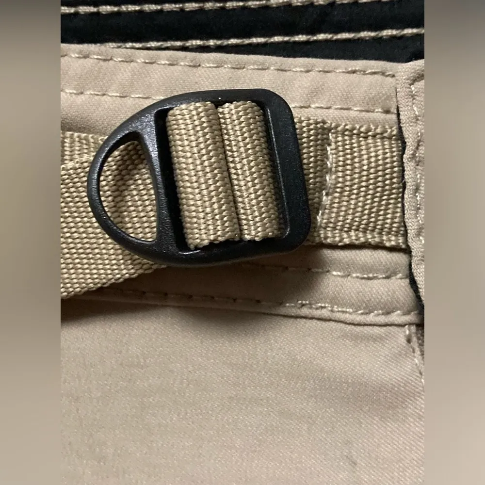 PrAna Khaki Rolled Cuffed Button Snap Trouser Cargo Pants/ Capris! - Image 6