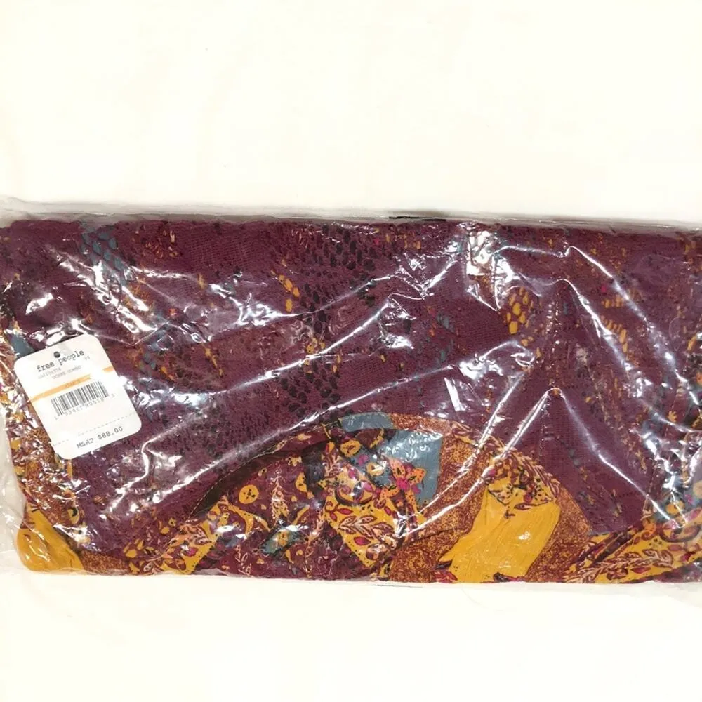 Free people count me in trapeze burgundy lace mini dress boho crochet NEW - Image 8