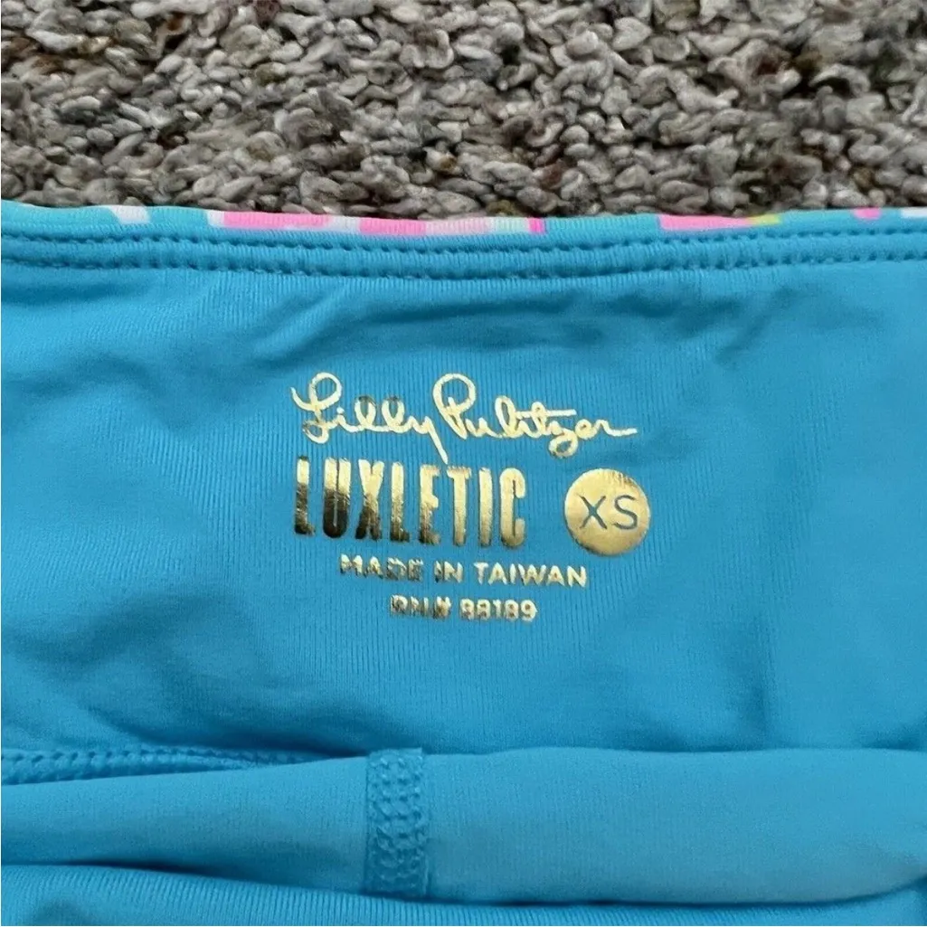 Lilly Pulitzer Aila Luxletic Skort Carnivale Coral Tennis Run UPF 50+ XS - Image 5