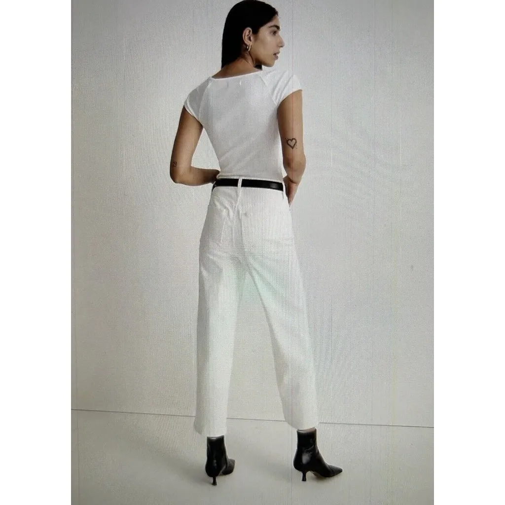 Madewell The Perfect Vintage Wide-Leg Crop Jean in Vintage Canvas Size 24 - Image 2