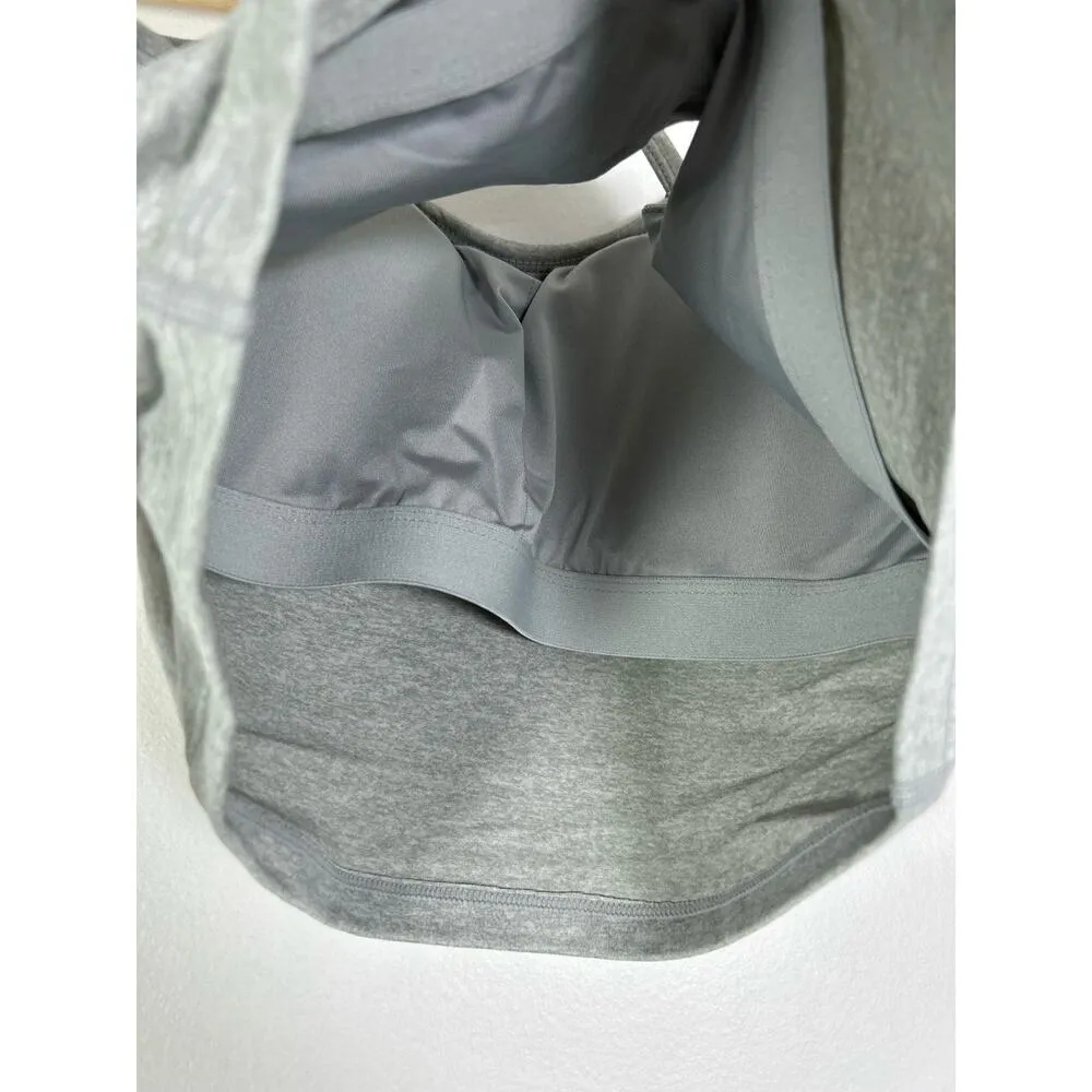 Ilus Label Allure Heather Cropped Top Sports Bra L NWT Gray Size L - Image 8