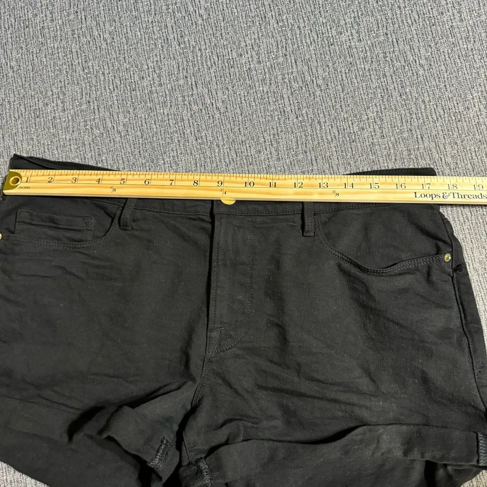 Frame Le Cutoff Black Denim Shorts - Image 8