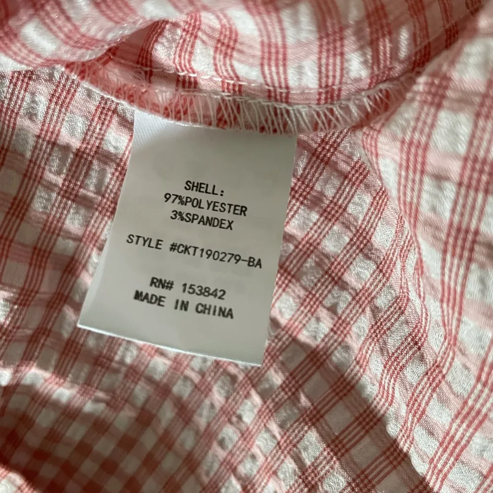 Code x mode gingham puff sleeve blouse - Image 4