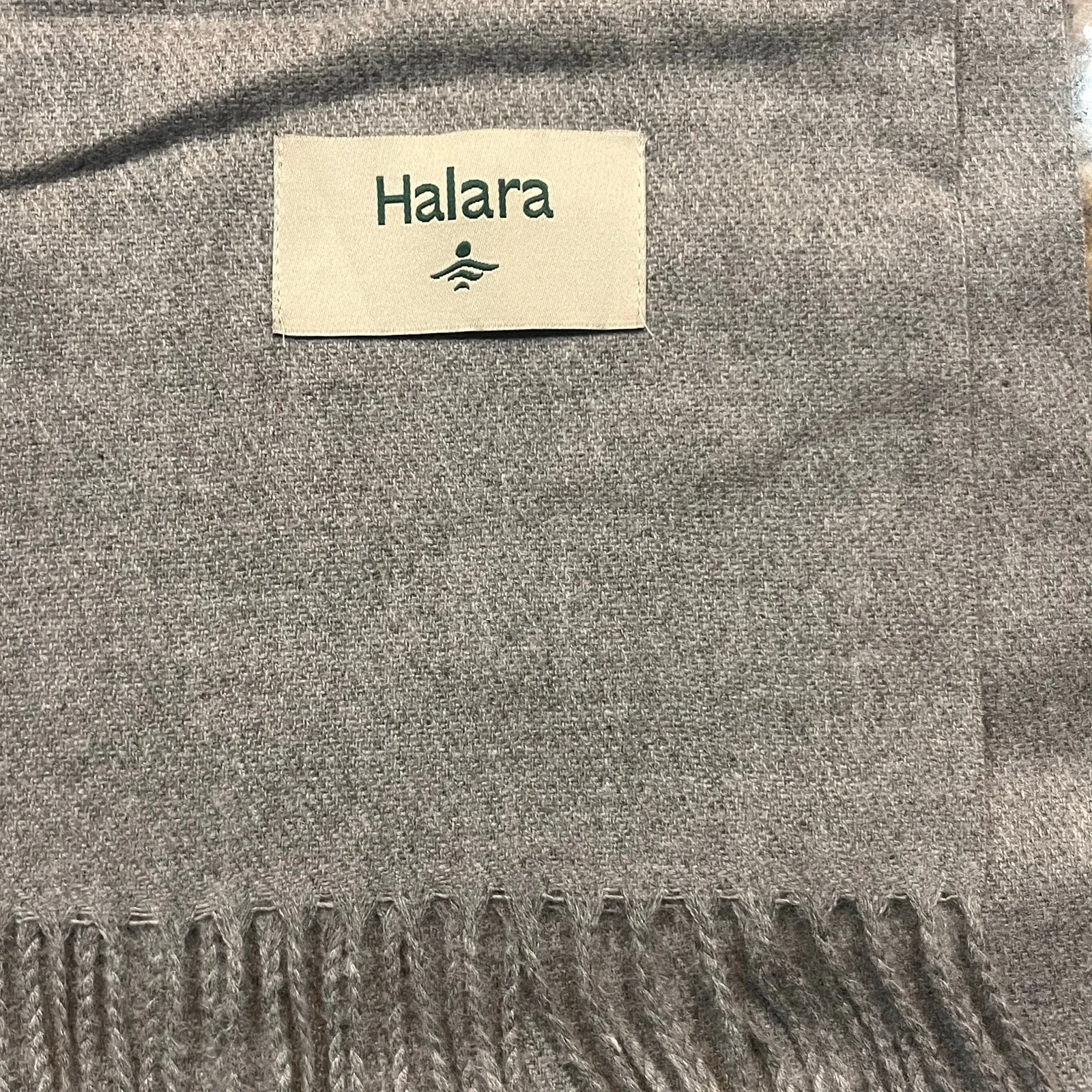 Halara Knit Fringe‎ Gray Scarf Soft Long Winter Basic - Image 2