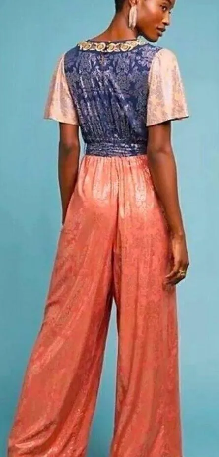 Anthropologie Akemi +Kin Sofia Metallic Jumpsuit - Image 2