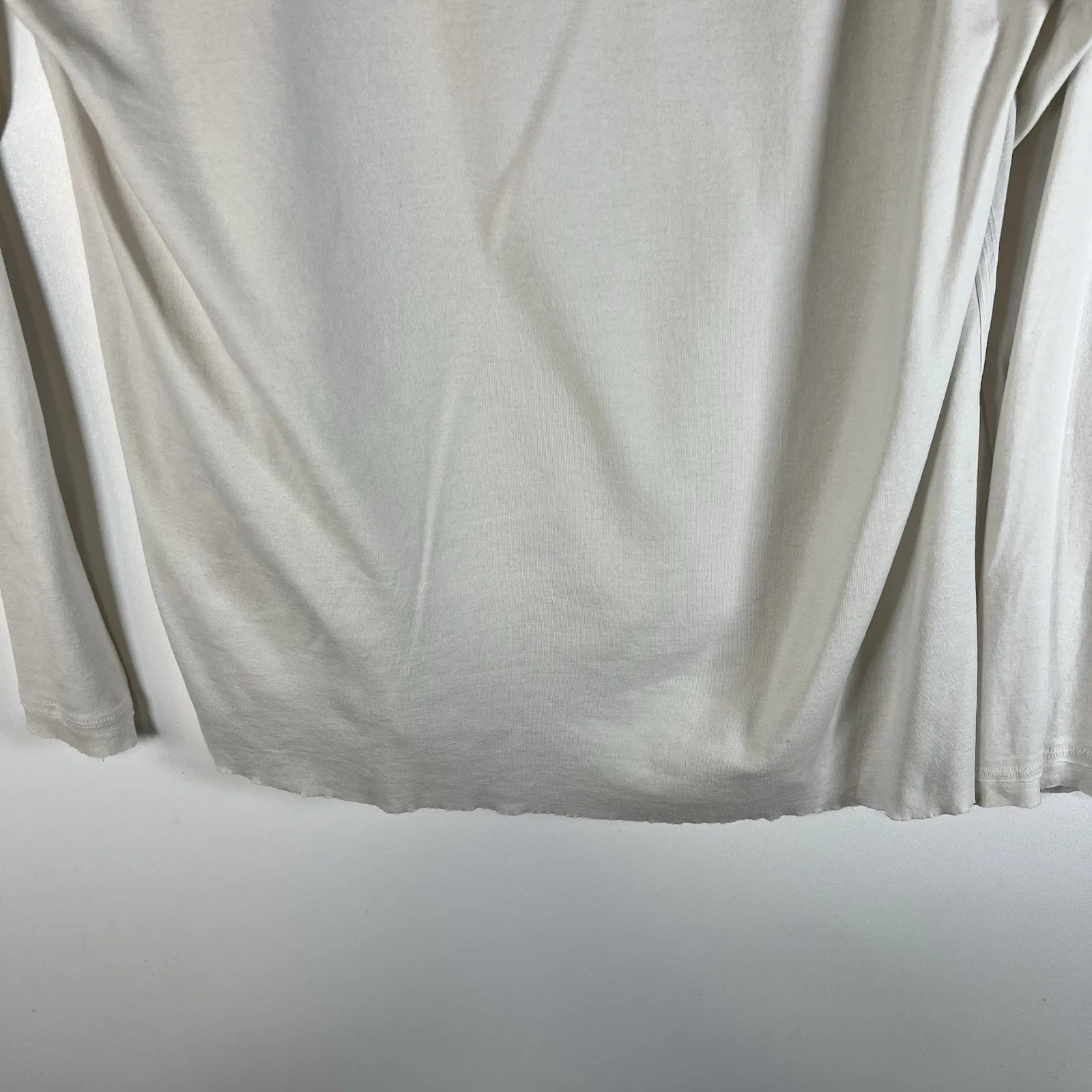 Hannoh Wessel Cotton White Top Made in Italy 36 Long Sleeve Designer Minimalist Size M - Image 9