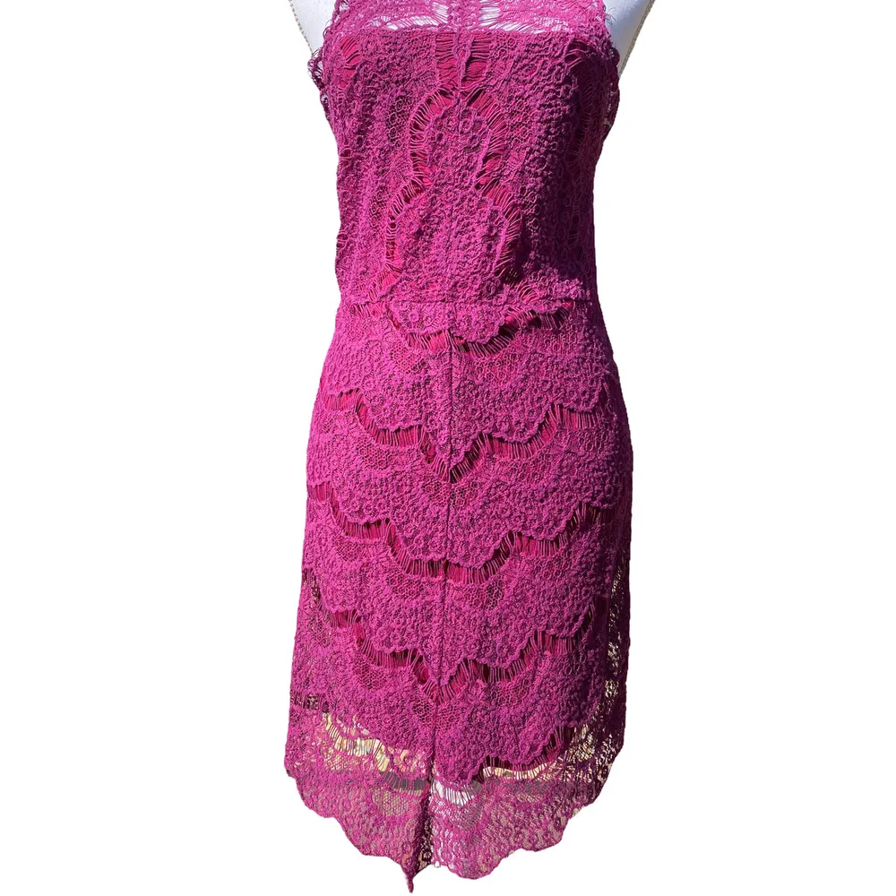 Free People Intimately She Got It Dahlia Purple Lace Slip Bodycon Dress Small - Image 5