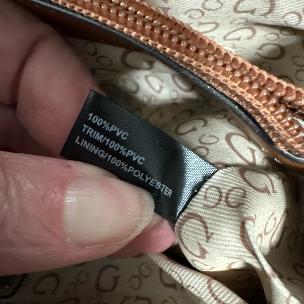 Guess Hillsdale satchel-style handbag brown faux-leather Braid Style Top Handle - Image 7