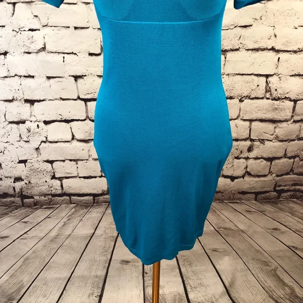 CW by Carin Wester Betty Blue Knit Bodycon Dress‎ Size M - Image 6