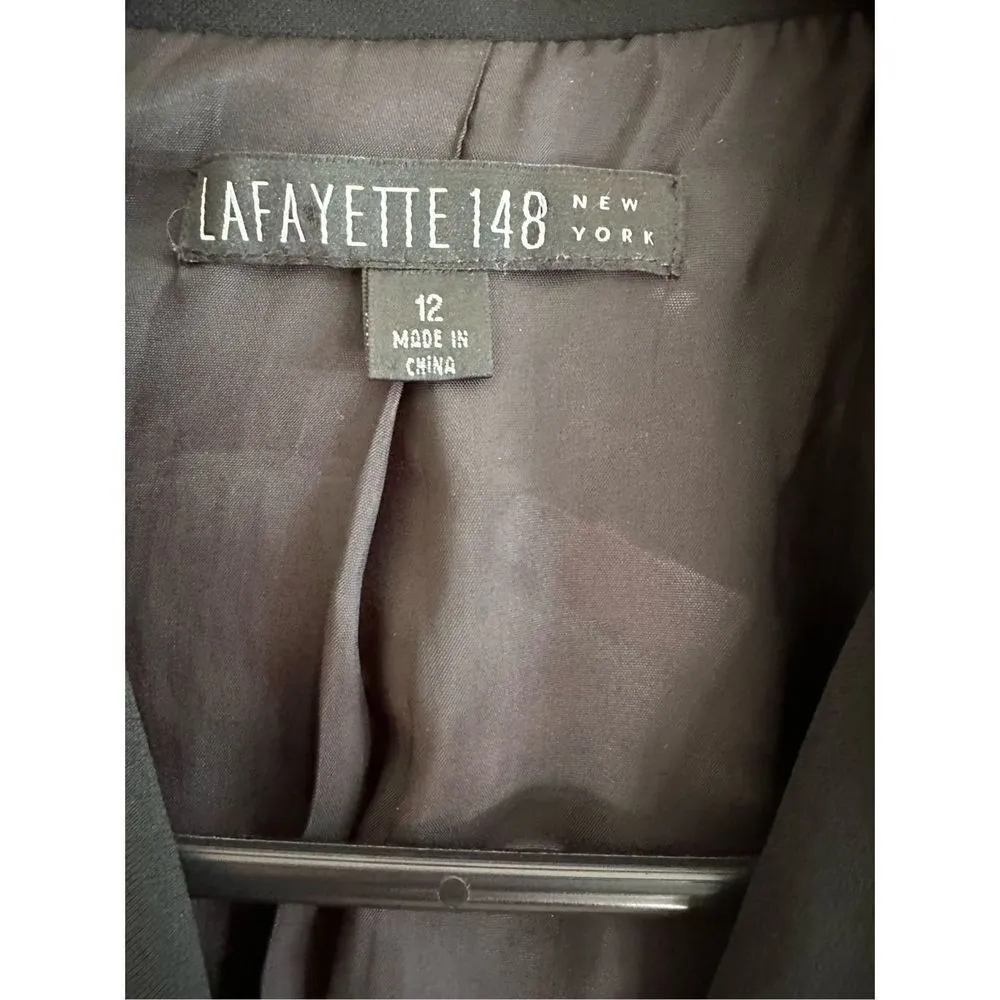 Lafayette 148 Womens black button down blazer sz 12 Size L - Image 4