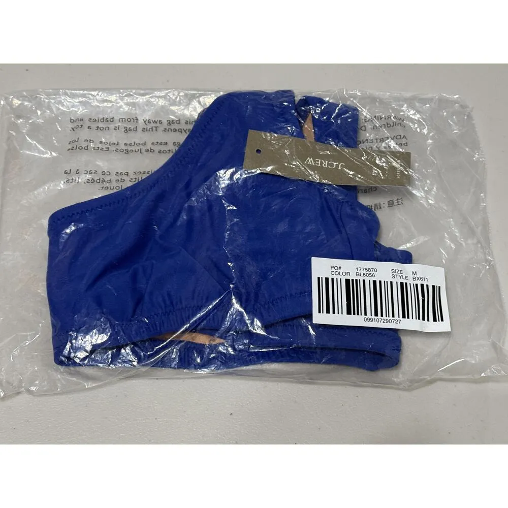 NWT J. Crew Heritage Scoopneck Bikini Top Swimwear BX611 Royal Blue Women Size M - Image 11