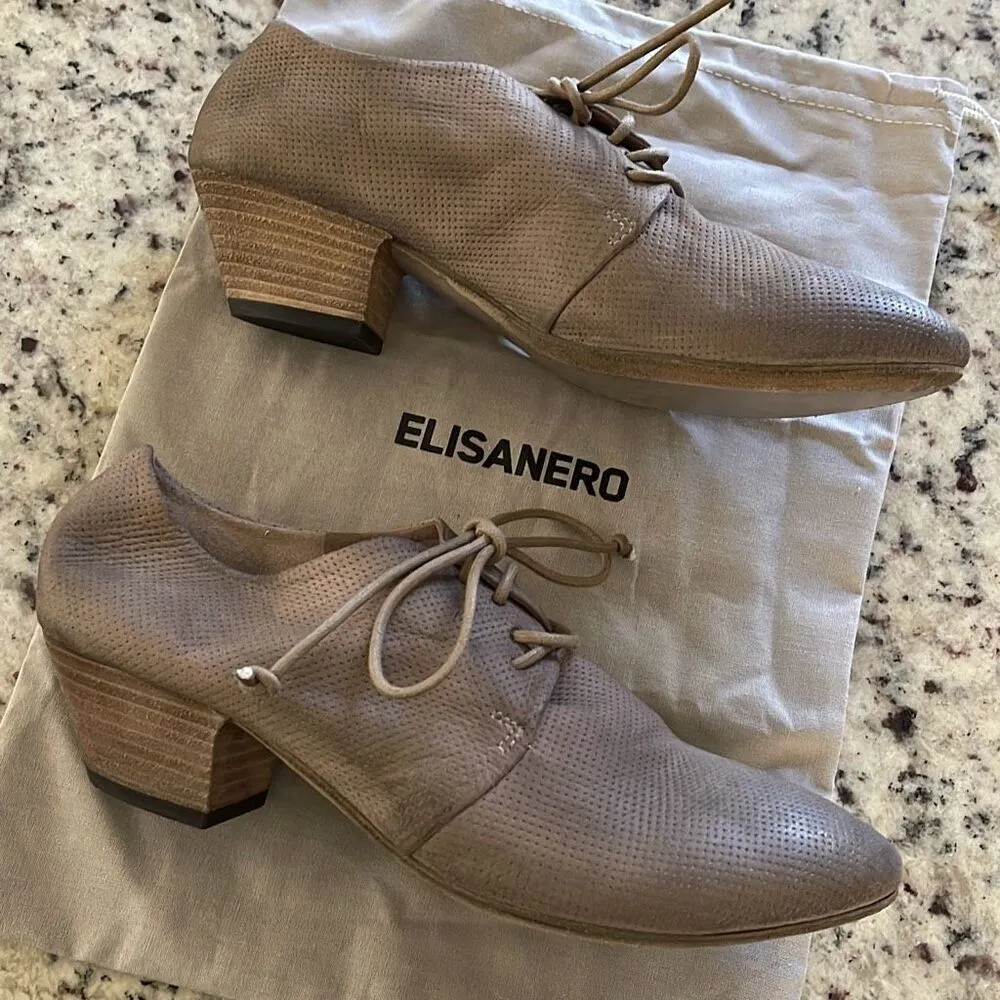 Elisa Nero Womens Lace Up Low Top‎ Heeled Boots Brown Size 38 NWOT - Image 6