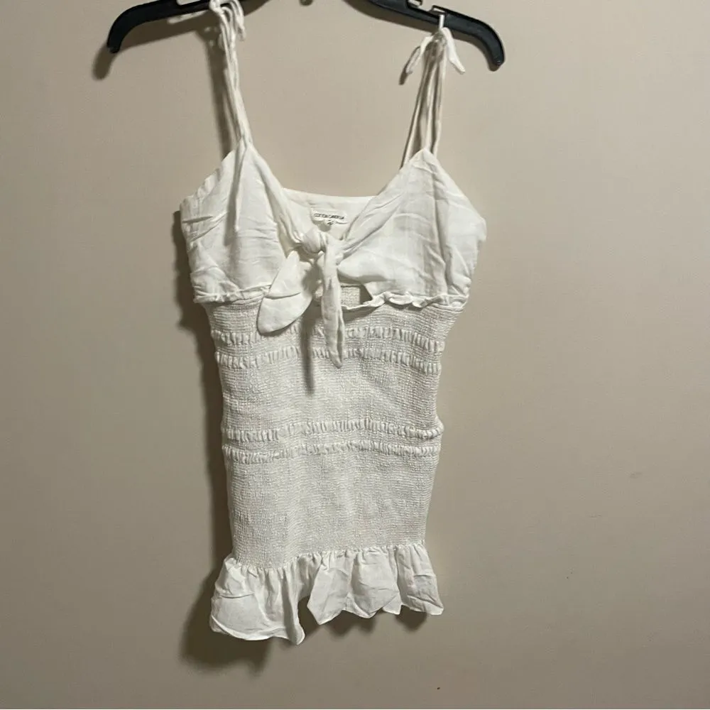 Adalene White Smocked Tie - Image 6