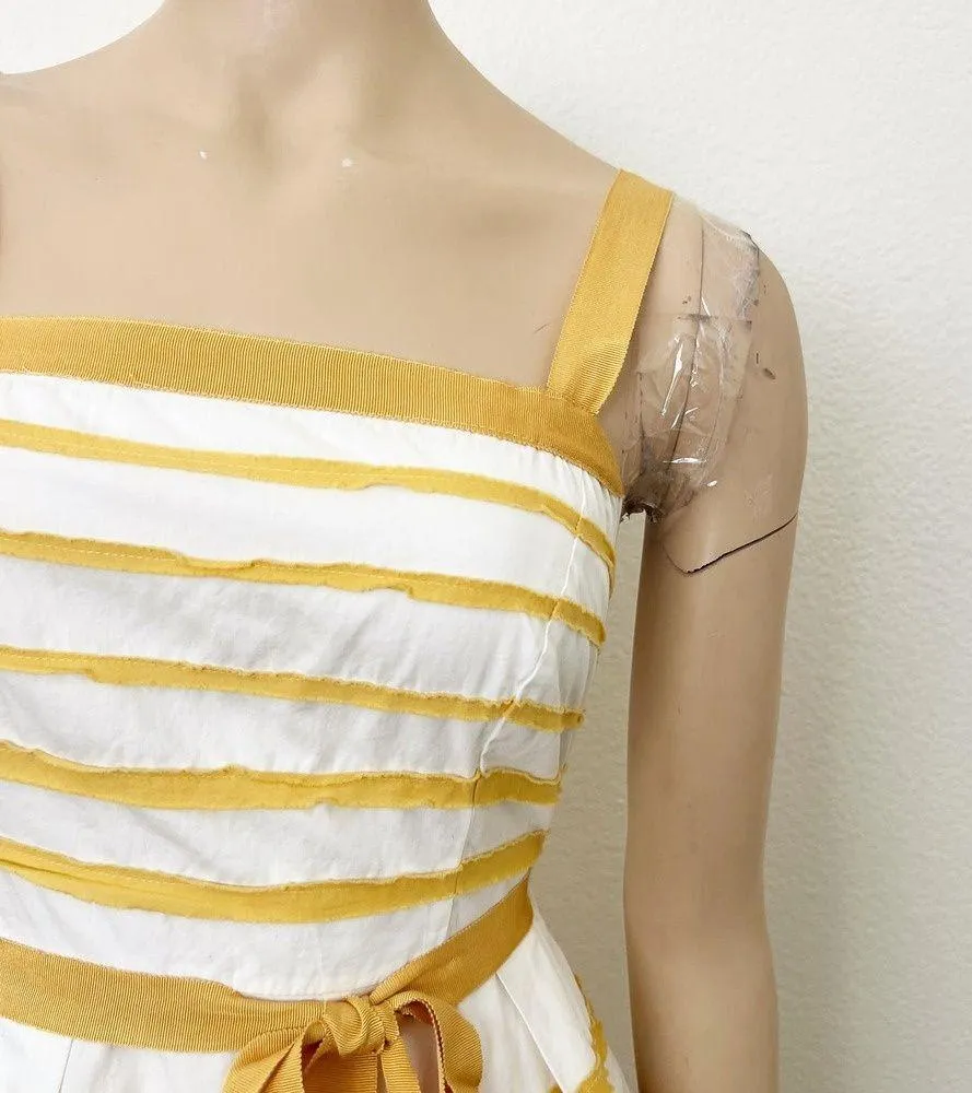 [Anthropologie] Moulinette Soeurs Golden Yellow Striped Fit & Flare Dress Size 4 - Image 6