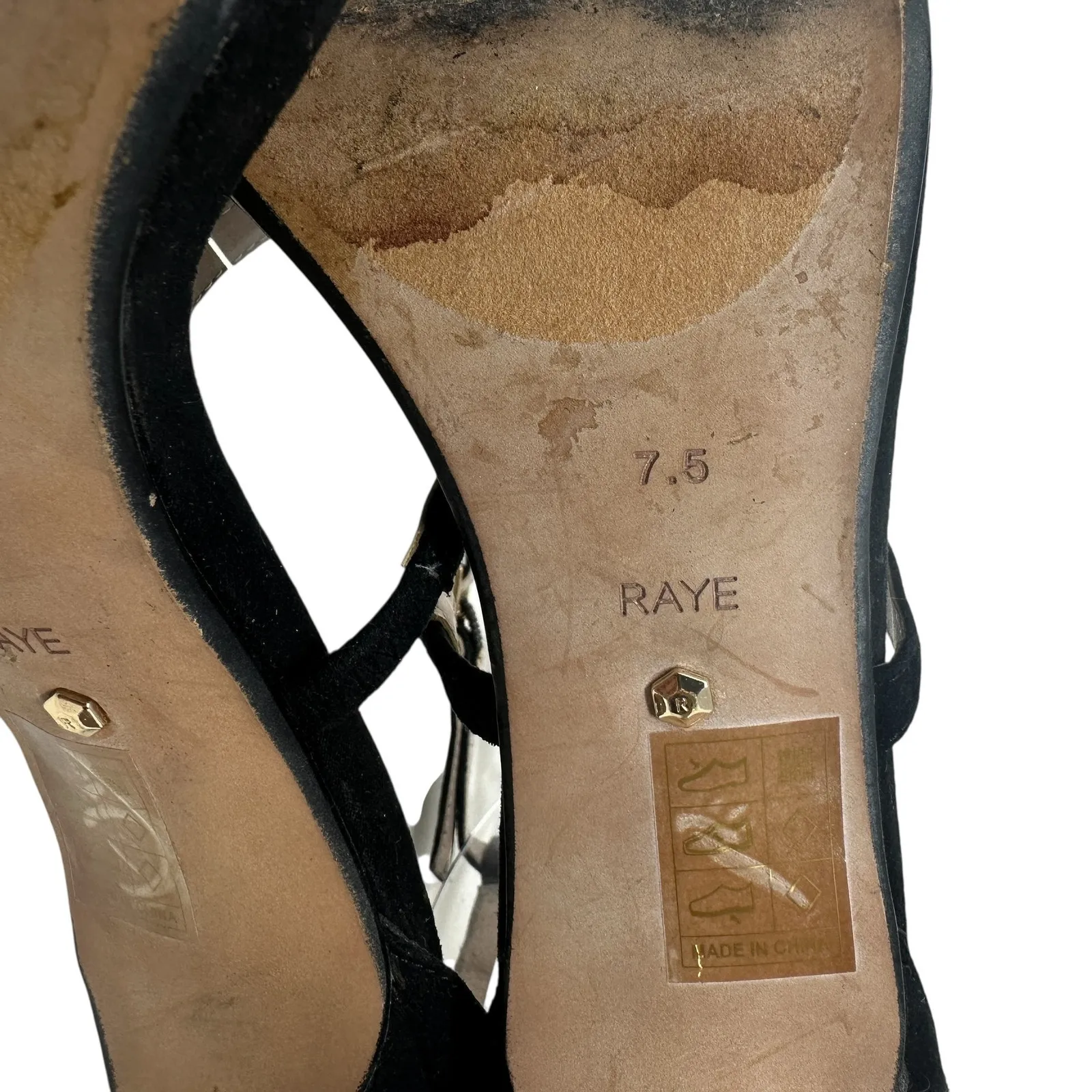 Raye Alley High Heels Pumps Shoes Suede Ankle Strap Buckle Black‎ Size US 7.5 - Image 13