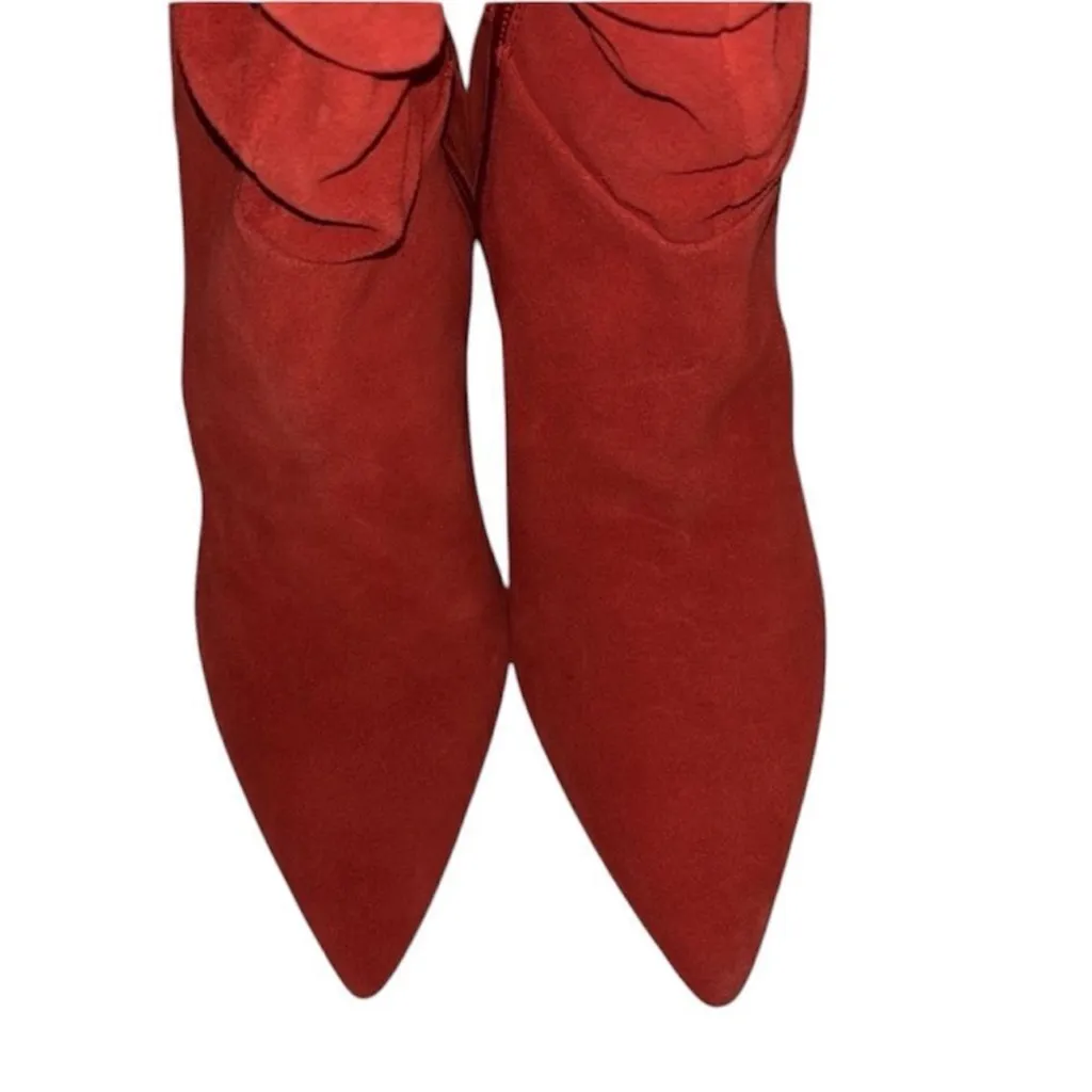 Gianni Bini Red Slouchy Leather Suede
Knee High Boots(Size 8.5M) - Image 5