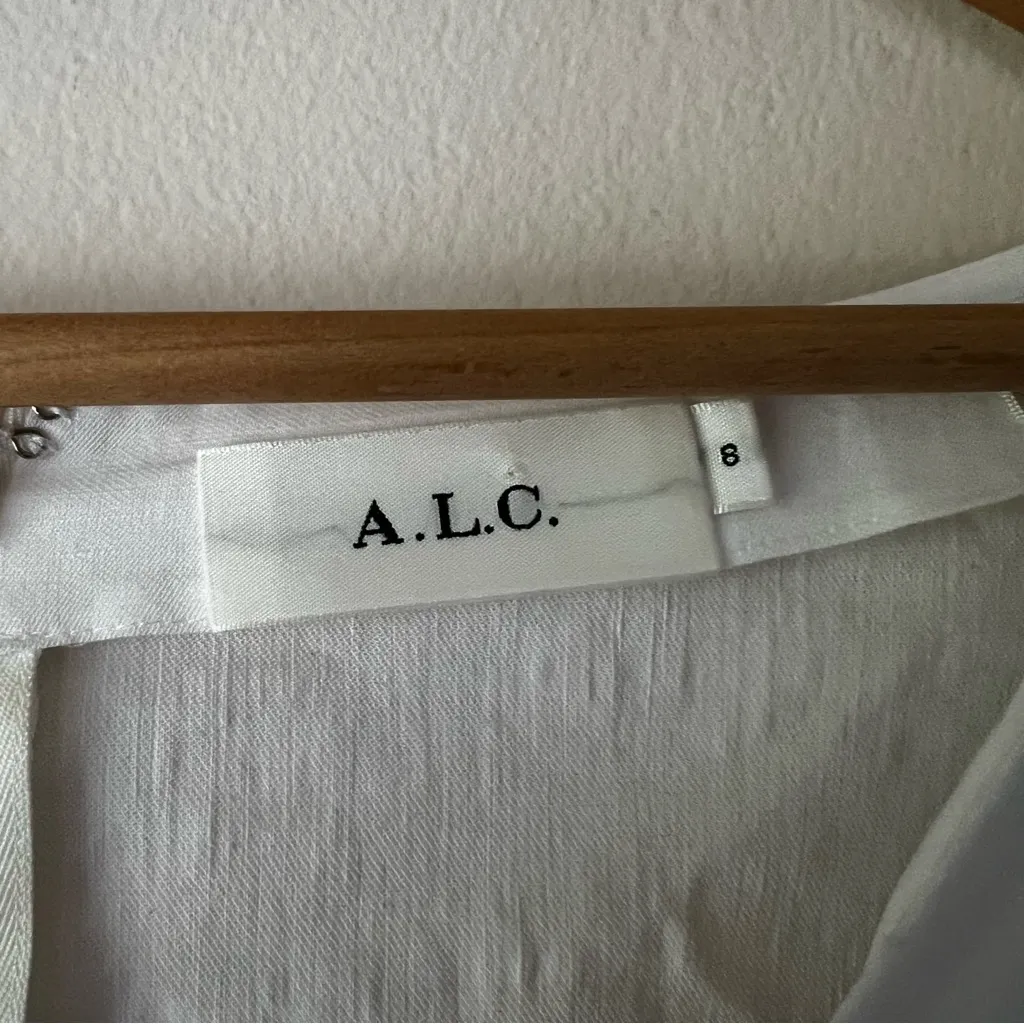 A.L.C Twist Front Mirren‎ Mini Dress White Women’s SIZE 8 - Image 6