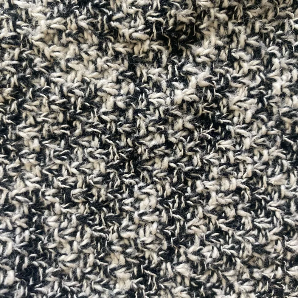 American Eagle Marled Black and White Open-Front Drapey Cardigan - Image 2