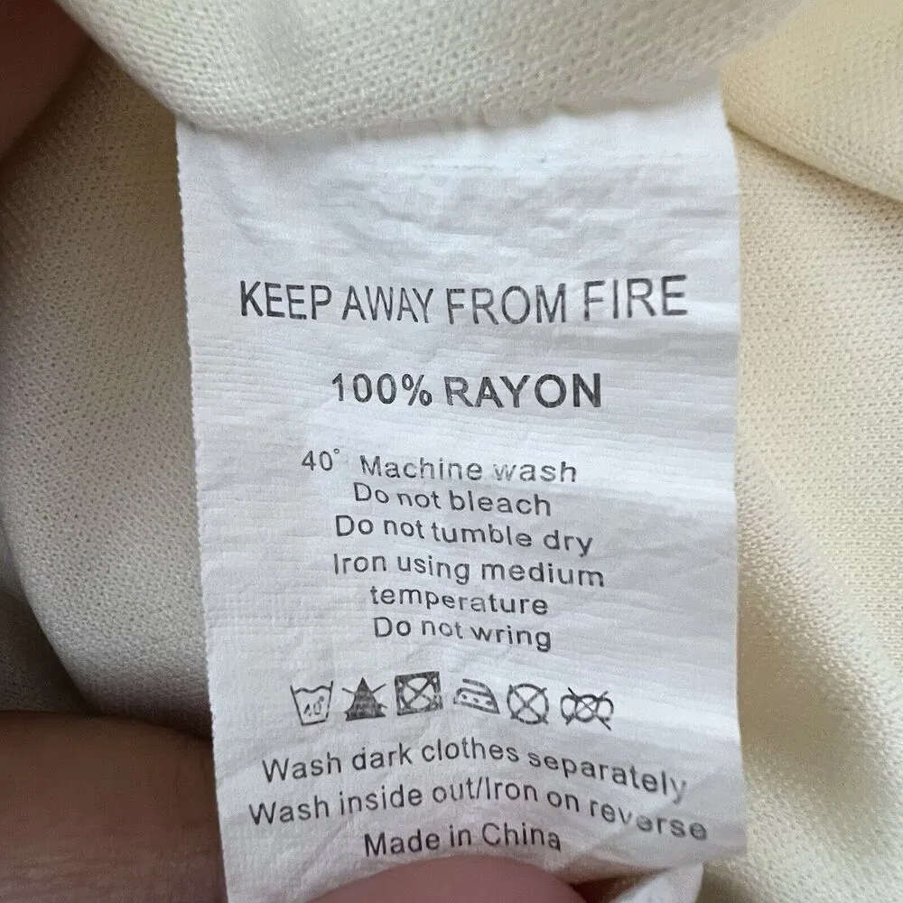 Stevie Hender Ivory embroidered women drop  bohemian shoulder midi dress size S - Image 13