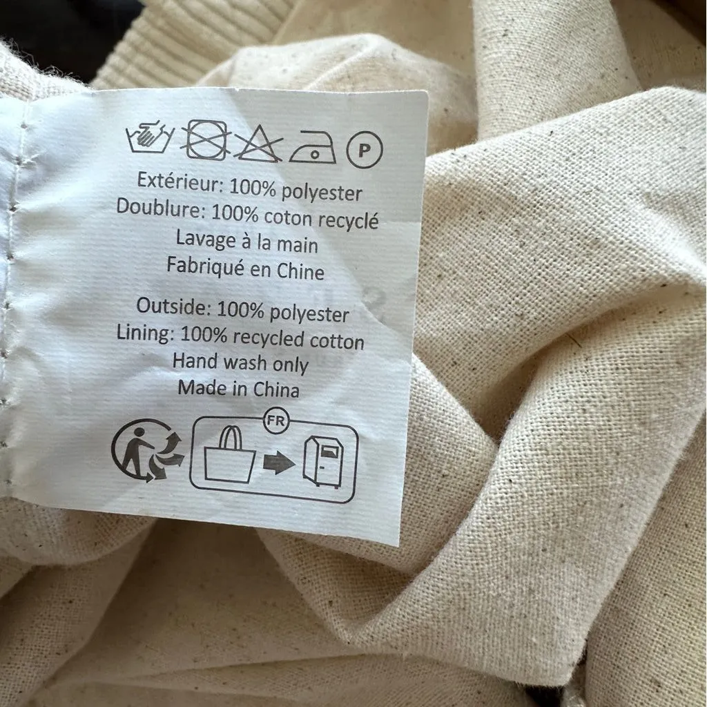 SEZANE Les Composantes Octobre Ivory Corduroy Tote Bag Cream - Image 7