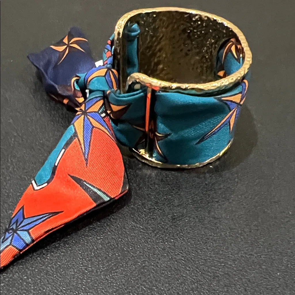 Piper K | Celestial Motif Cuff/Scarf Bracelet Blue - Image 8