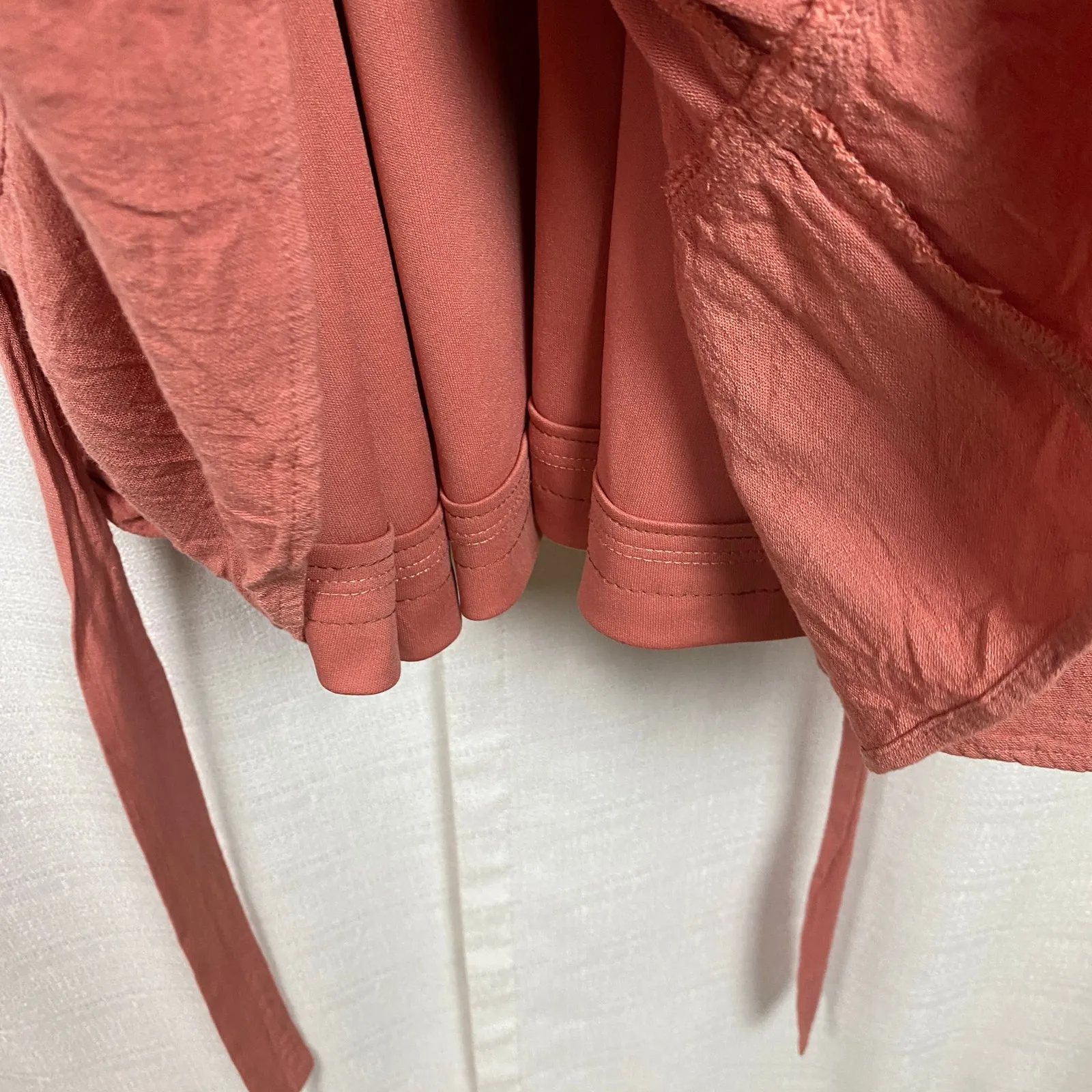 Torrid Beige Desert Sand Woven Tiered Mini Dress Sz.4 - Image 12