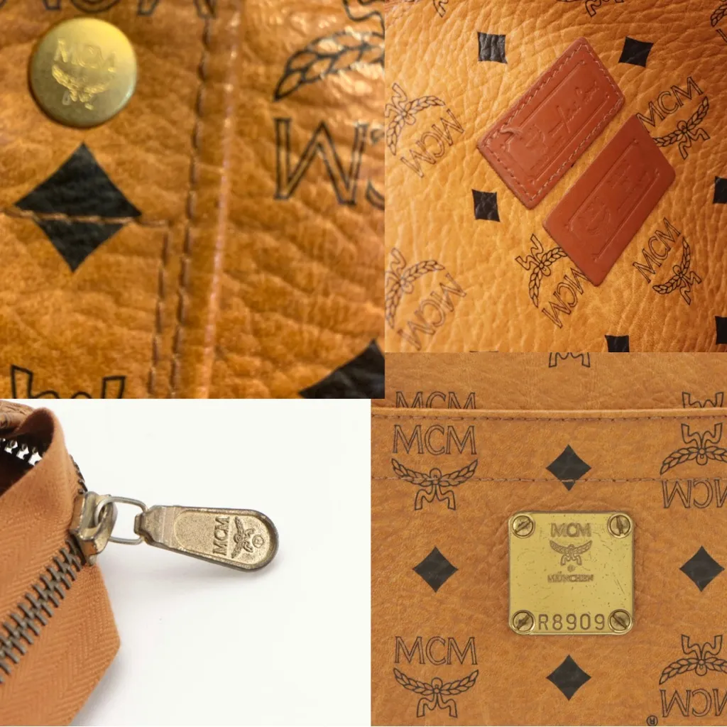 VINTAGE MCM HERITAGE TOTE BAG IN COGNAC VISETOS CANVAS R8909 - Image 12