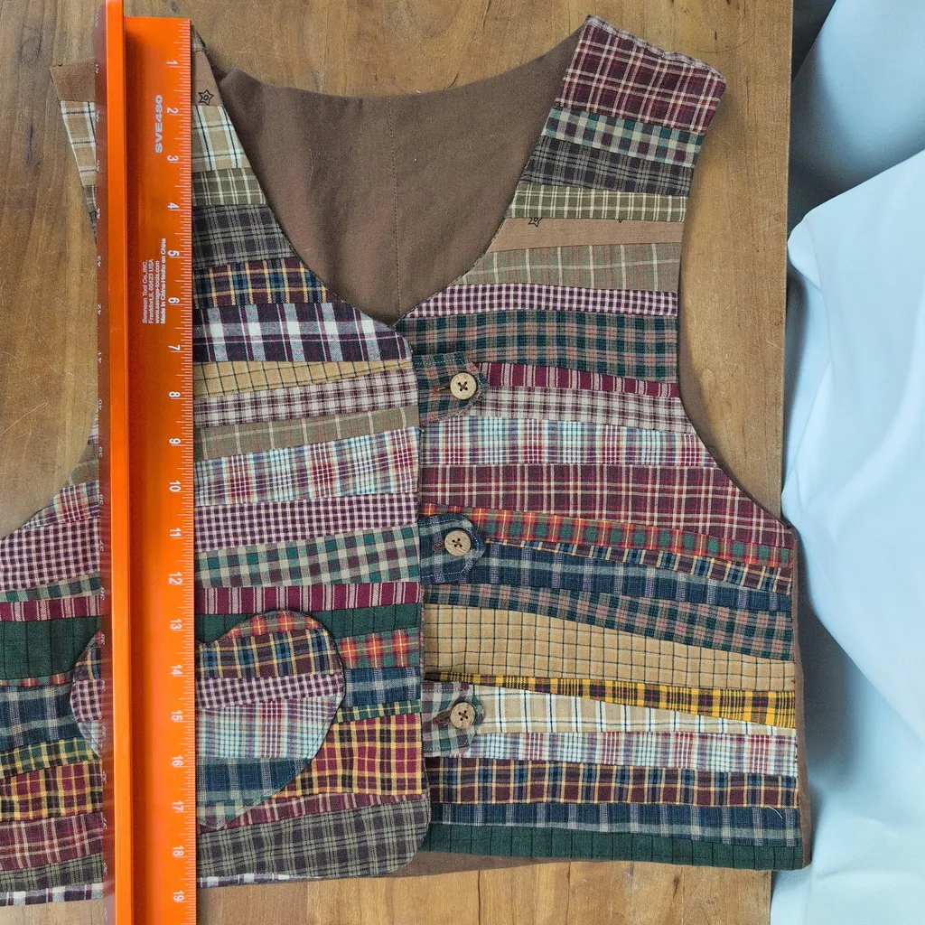 Handmade  Patchwork Vest With Heart Pocket - Image 7