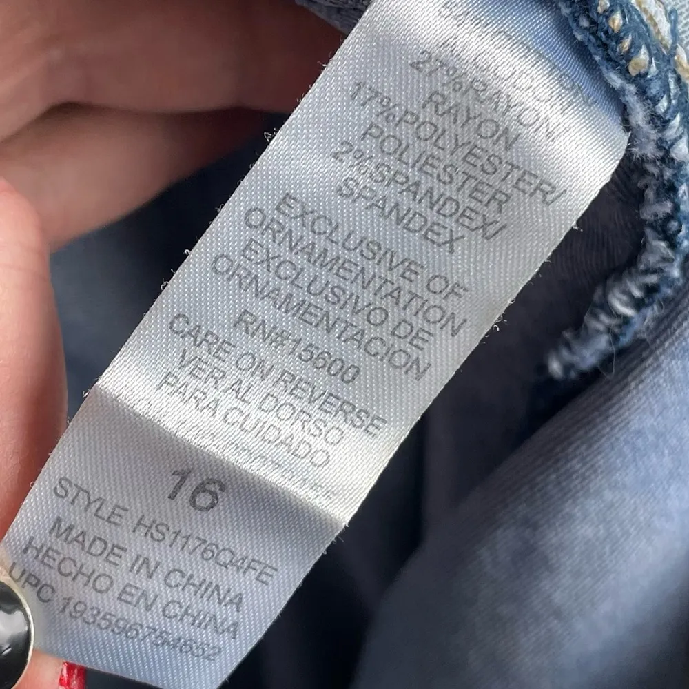 Democracy Ab Solution Skinny Jeans Women's Size 16 Medium Wash Denim Slimming - Image 6