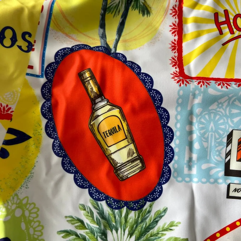 NEW Sunset Bloom Vibrant Vibes Swimwear Resort Sz L Vacation Tequila Yellow Size L - Image 7