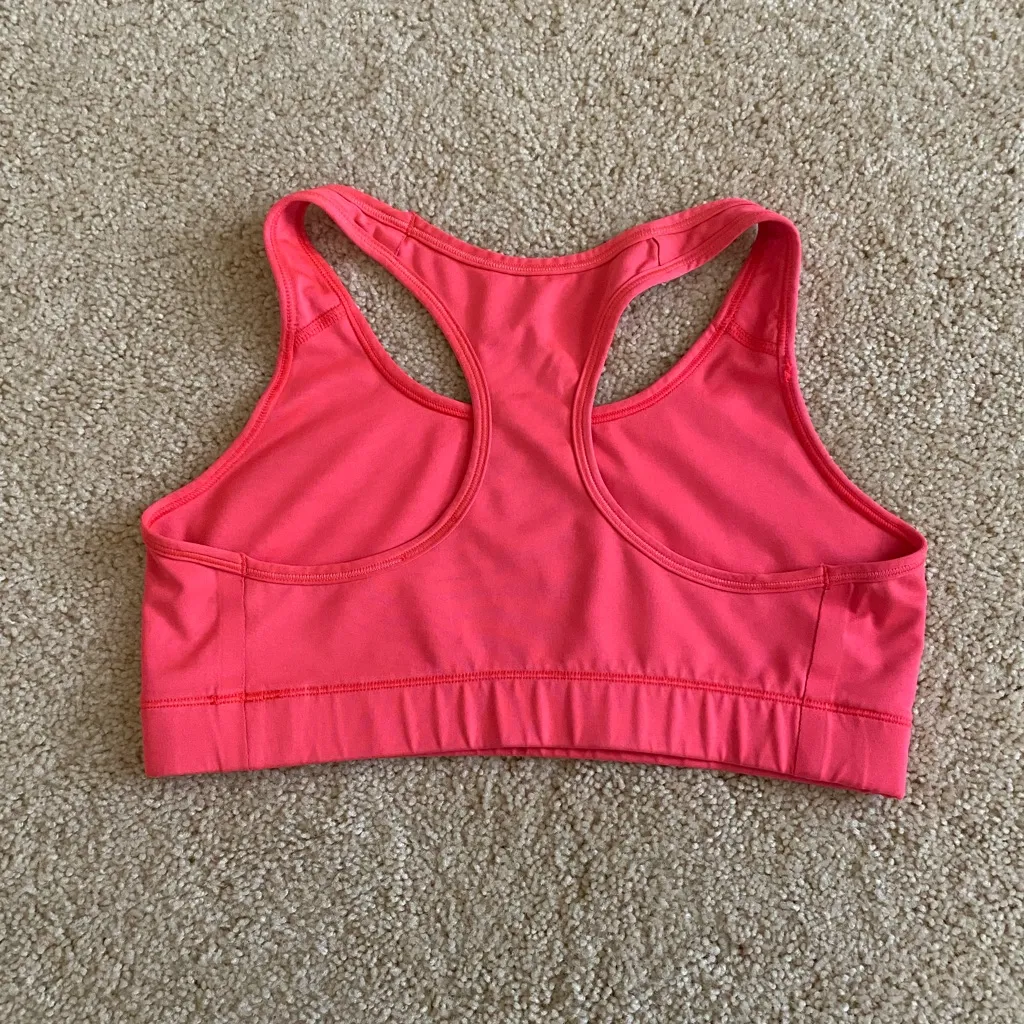 Nike Pro Neon Pink Sports Bra - Image 2