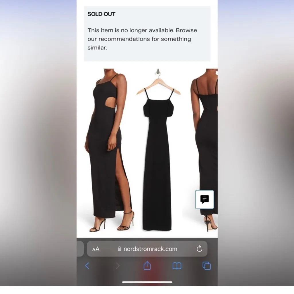 THE FASHION POET Side Cutout Tank Style Maxi Dress size XS black Hoco - Image 2