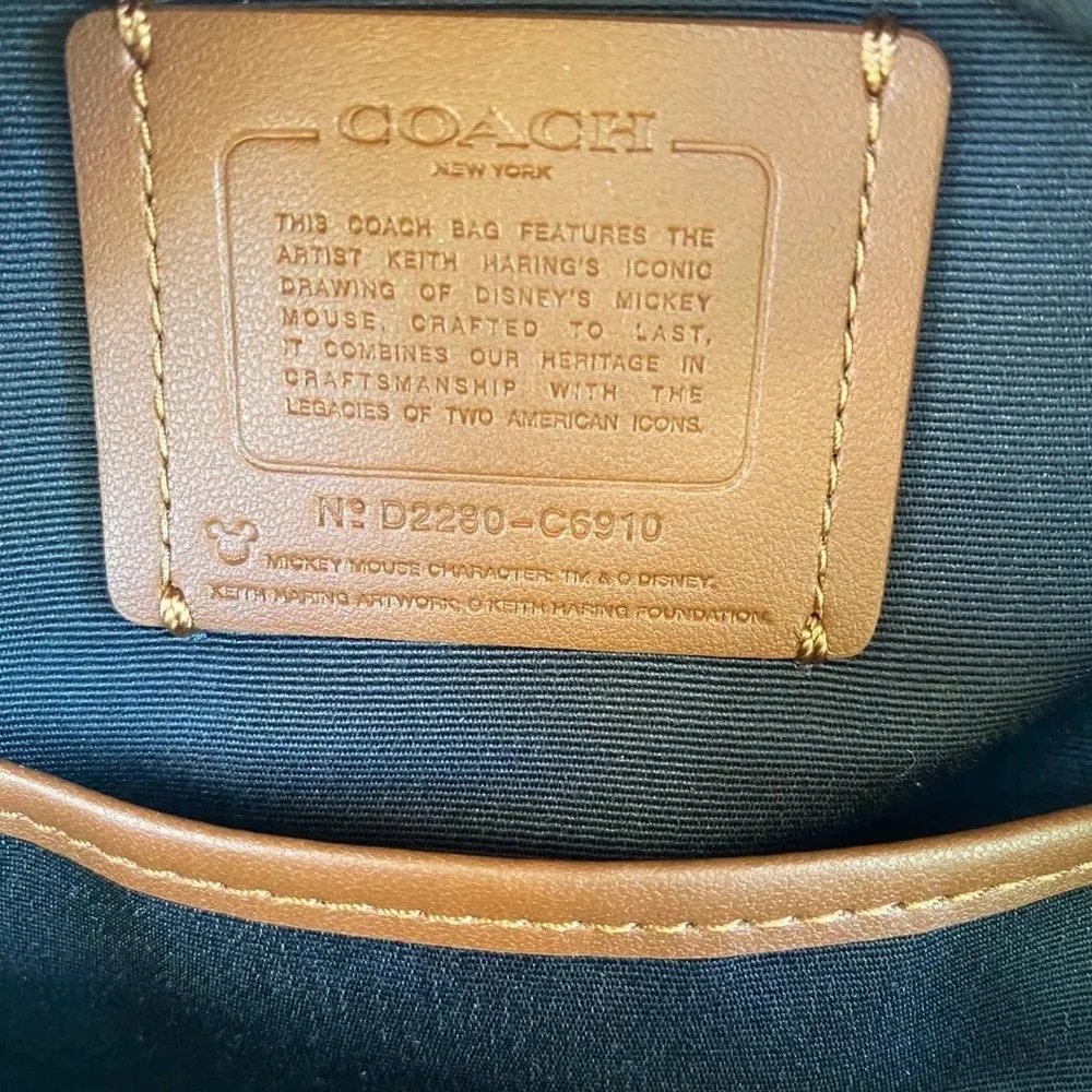 Coach Disney Mickey Mouse X Keith Haring Small West Backpack Crossbody c6910 - Image 10