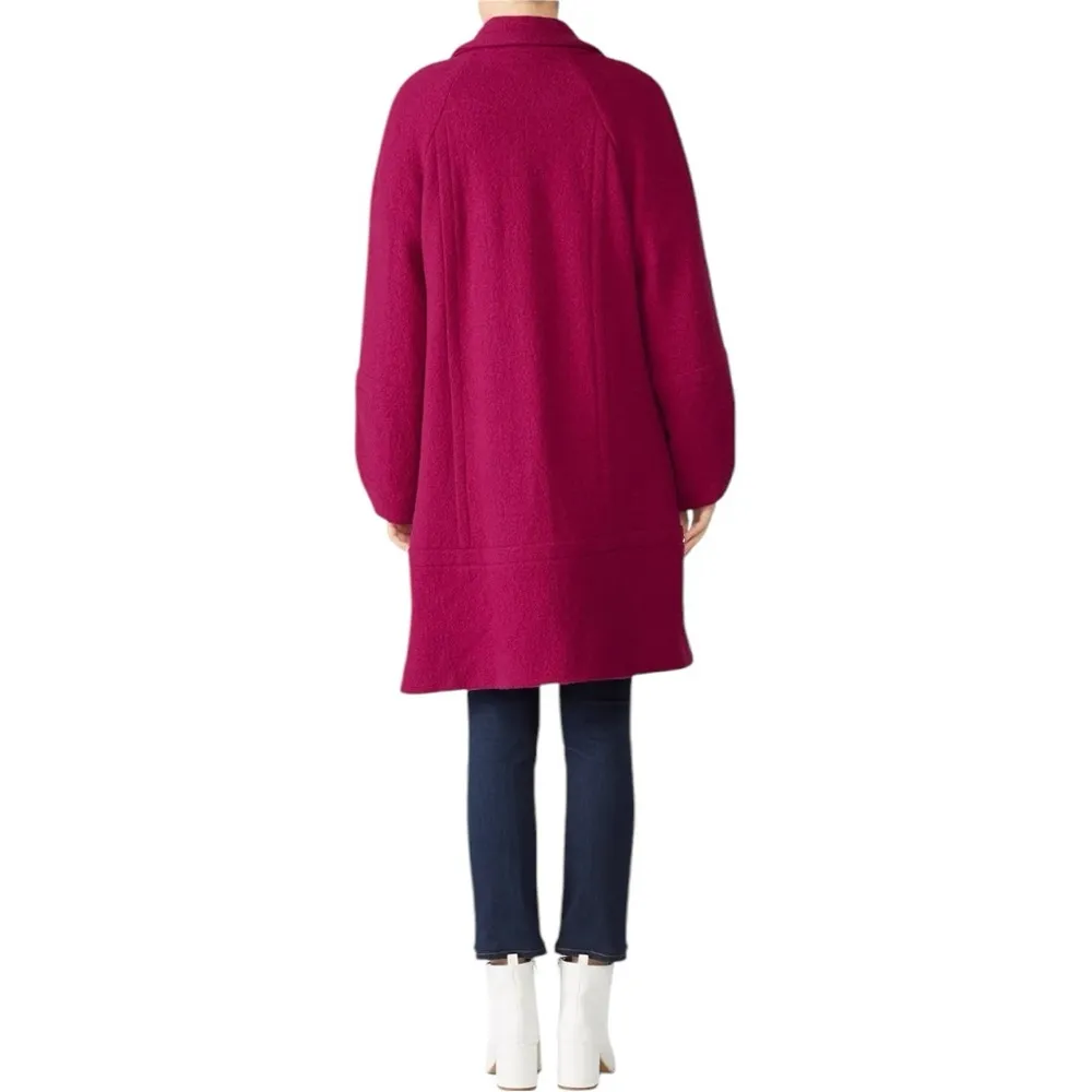 Nanette Lepore  Raspberry Maggie Coat size XS Long Sleeve Lined Wool - Image 2