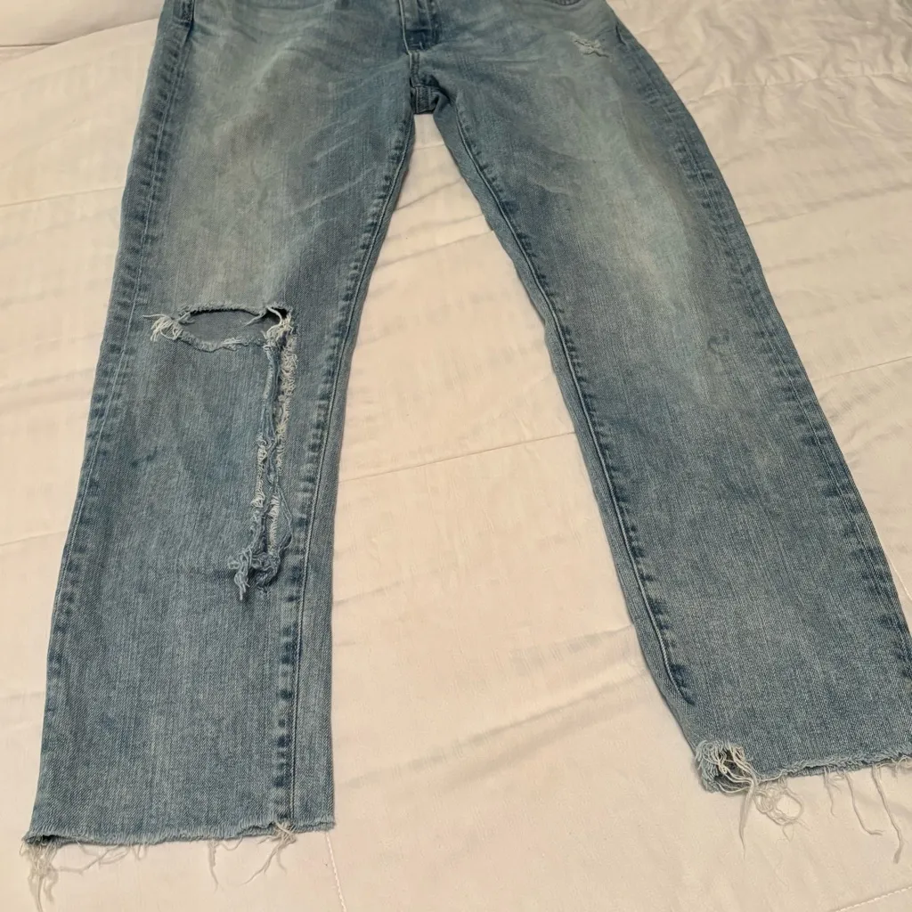 Adriano Goldschmeid The Nolan Ankle Relaxed Slim Ankle Jean 27R Distressed Flaw - Image 6