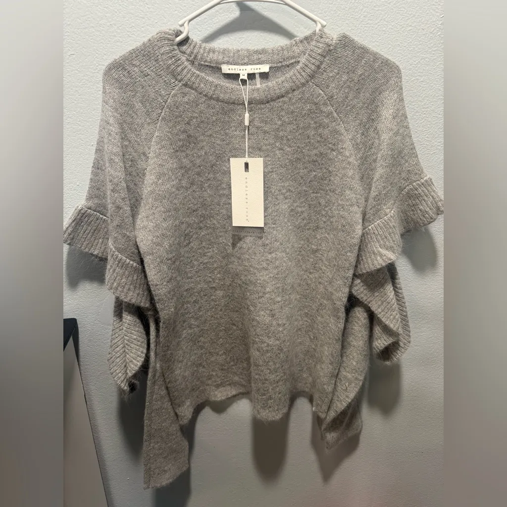 NWT Endless Rose Grey Sweater - Image 4