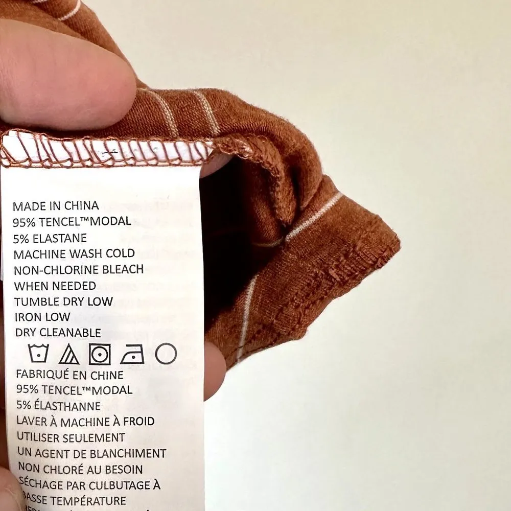 NWT Prana Foundation Scoop Neck Tank in Copper Heather Stripe - Size Small - Image 4