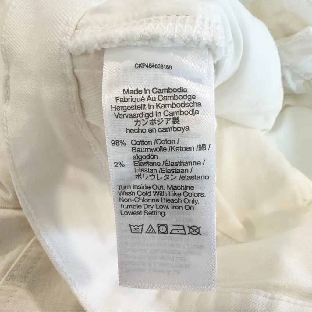 Madewell‎ Jeans Womens The '90s Straight Crop Raw Hem Title White 32 NEW - Image 8