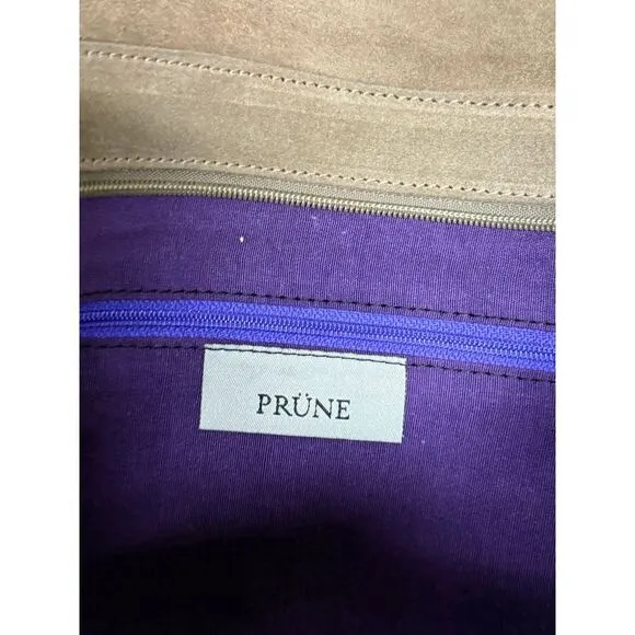 Prune Brown Suede Leather Crossbody Saddle Bag‎ Boho Vintage Style Purse - Image 6