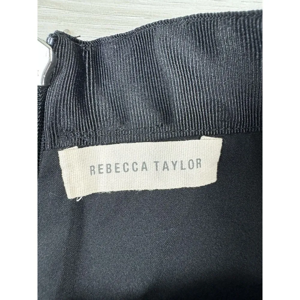 Rebecca Taylor Tweed Lace Shimmer Metallic Flounce Flip Skirt Size‎ 2 - Image 2