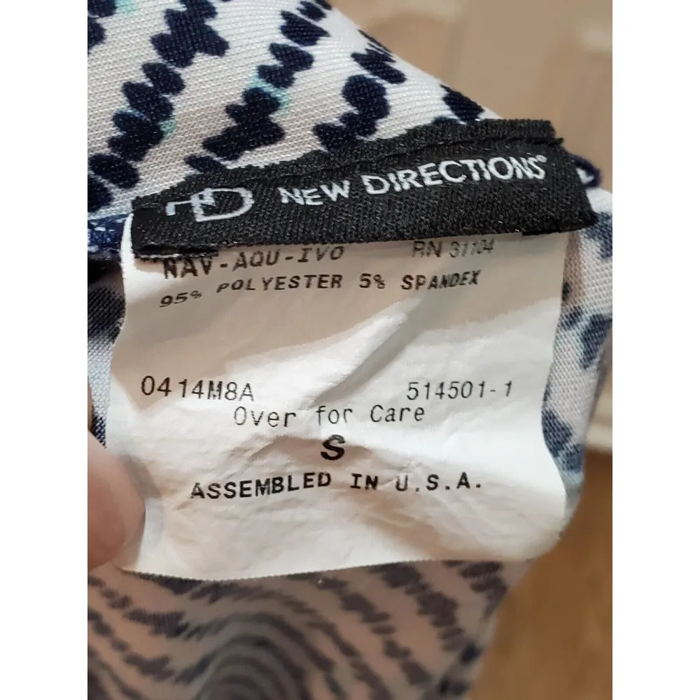 New Directions Women's Multicolor Polyester Straight Comfort Waist Long Skirt S - Image 5