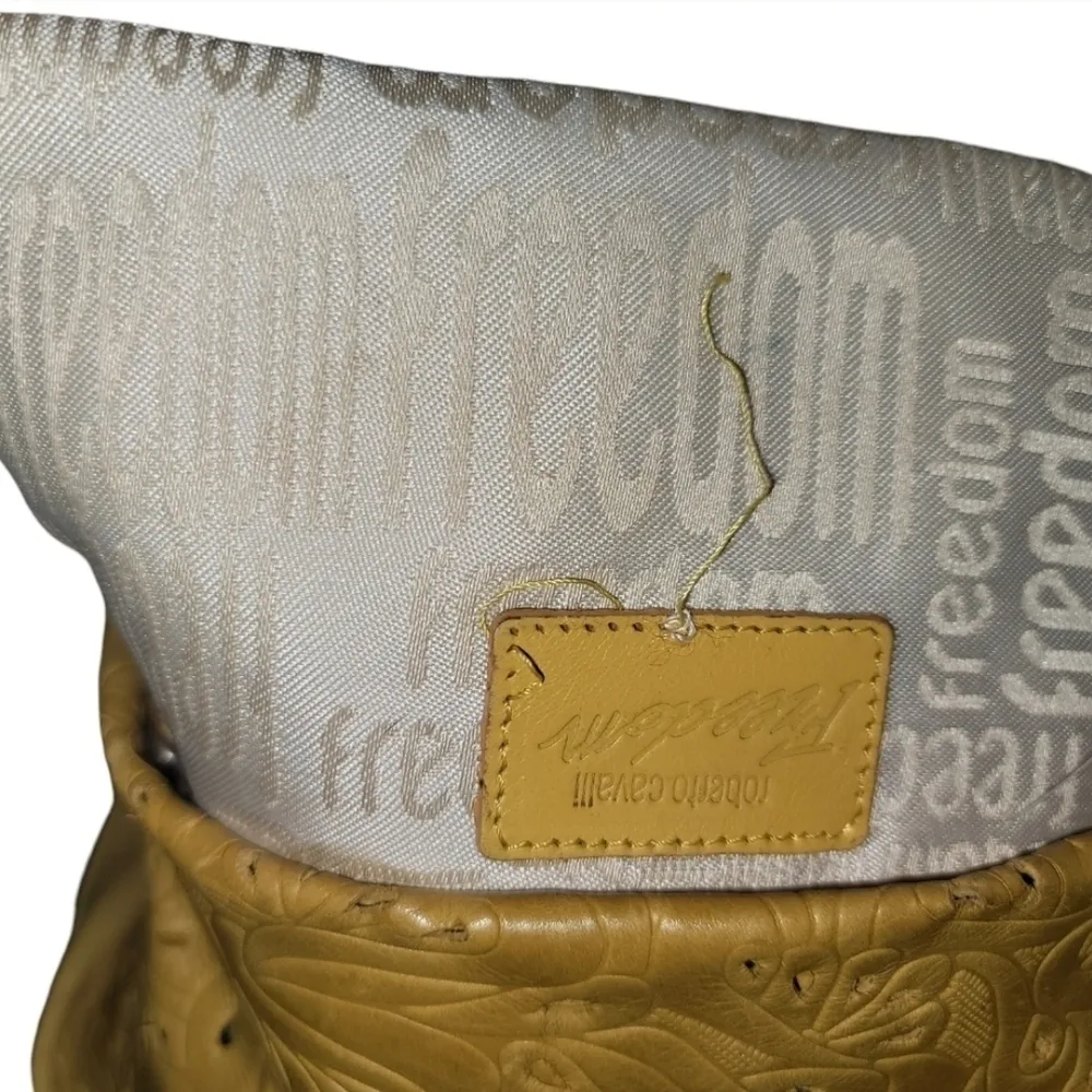 Roberto Cavalli Yellow Shoulder Bag with Slouchy Design - Image 7