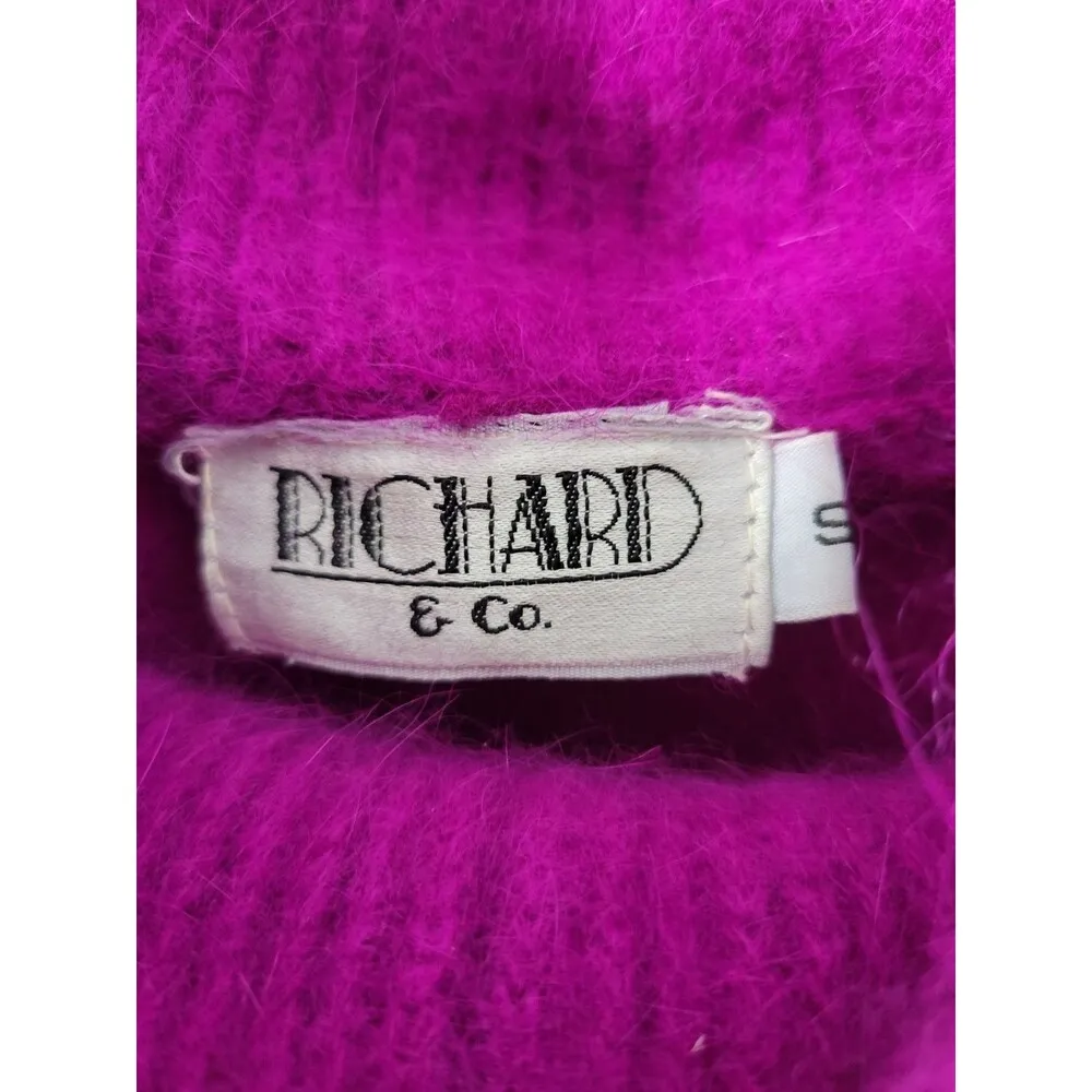 Vintage Richard & Co Lambswool & Angora Rabbit Hair,Women's Sweater Size Small Pink - Image 8