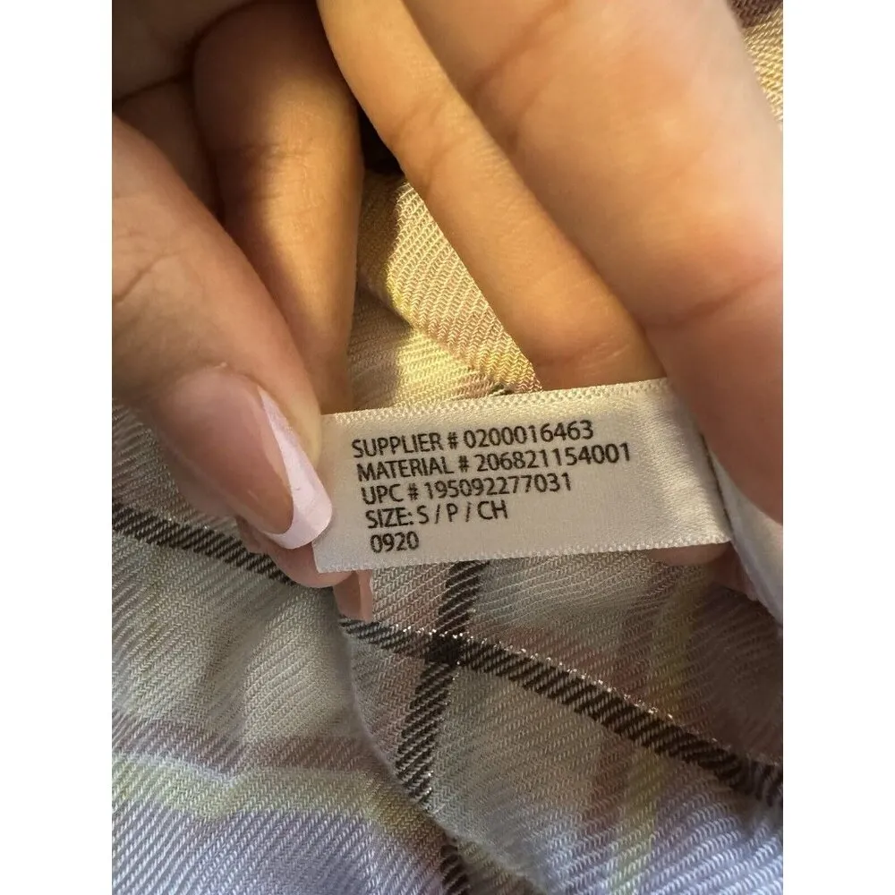 Chaps V Neck Long Sleeve Flannel Shirt Size Small Modern Designer Hiking Outdoor - Image 14