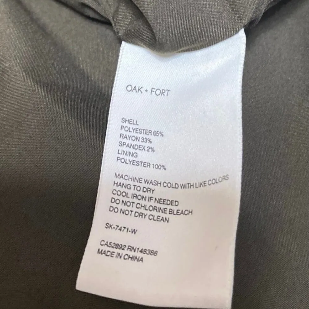 Oak + Fort Brown Houndstooth Plaid Front Slit Zipper Mini A - Image 5