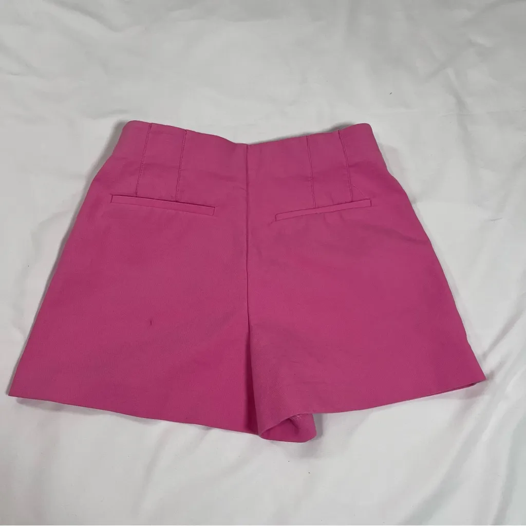 Zara High Waist Pink Shorts - Image 3